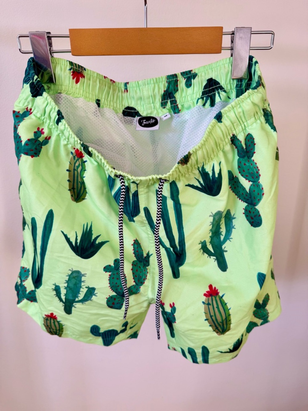 NWOT Franks Australia Cactus Print Swim Trunks